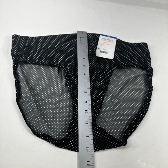 Warner's Women's Size 8 XL Panty Brief Hi Cut Polka Dot Black White New - Picture 6 of 7